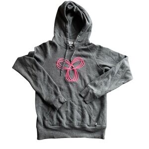 TNA Graphic Hoodie Size Small – Aritzia Pullover Sweatshirt Grey Pink Logo